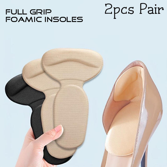 2pcs Insole Heel Pads | Shoe Grip Heel Cushion Protector| Sticky Heel Cushion Inserts| Shoe Grip Pad in Pakistan