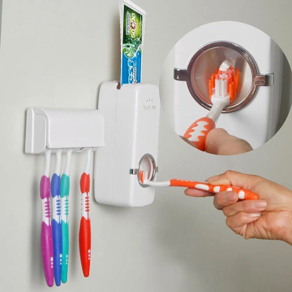 Automatic Toothpaste Dispenser | 5 Brush Holder Wall  | Toothpaste Dispenser Price in Pakistan